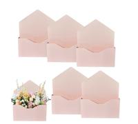 Floral Boxes for Arrangements - Foldable Paper Wrapping Bag - 5 Pieces Florist Bouquet Envelope Boxes, for Women Girls Friends Lover Holidays Birthday Valentine Celebration | Diy Flower Box Bouquet Wr
