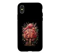 Floral Brain Rose Botanical Art Biology Lovers Gifts for Men Case for iPhone X/XS