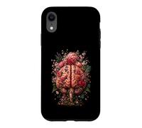 Floral Brain Rose Botanical Art Biology Lovers Gifts for Men Case for iPhone XR