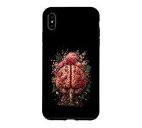 Floral Brain Rose Botanical Art Biology Lovers Gifts for Men Case for iPhone XS Max