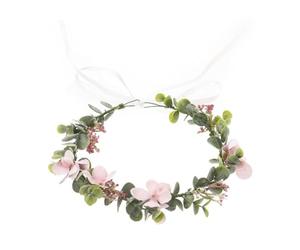 Floral Bride Headband with Flocking Flowers and Leaves for Women Events | Delicate Decorative Headwear, Comfortable All-day Wear, Graceful Styling for Engagement Photos, Evening Dresses, Parties