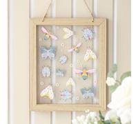 Something Different Floral Bug Print Glass Wall Hanging, Multi
