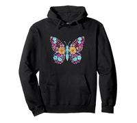 Floral Butterfly Flowers Vintage Botany Nature Pullover Hoodie