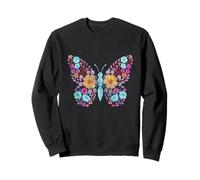 Floral Butterfly Flowers Vintage Botany Nature Sweatshirt