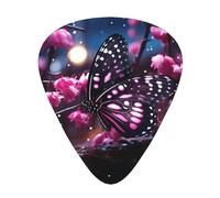 Floral Butterfly Print Guitar Pick,12 Pack,Includes Thin,Medium,Heavy Gauges,Suitable for guitar,ukulele