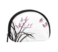 Floral Butterfly Printed Portable Full-Width Printed Coin Purse is Convenient for Daily Use