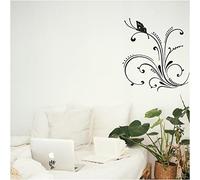 Floral Butterfly Swirl - 0747 - Self Adhesive Vinyl Wall Art Decal, Gloss or Matt Finish, 75 Colours, 5 Sizes, Mural, Transfer, Interior or Exterior use, Easy to Apply, Instructions provided
