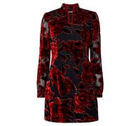 Floral Buttoned High Neck Devoré Tunic Joe Browns Women's, Regular Fit, Burnt Orange, UK 18