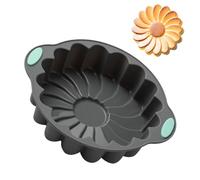 Floral Cake Tins - Petal Shaped Custard Containers for Cuisine | Flexible Polymer with Detailed Texture Grids, Washable Confectionery Equipment for Parties, Events and Anniversaries