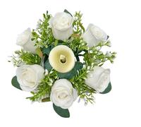 Floral Candle Rings Wreaths, 22 cm Artificial Eucalyptus Leaves Candles Wreaths, Small Christmas Candle Wreaths, Boho Wreath Pillar Candle Holder for Wedding Home Door Tabletop Decoration