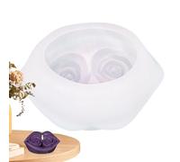 Floral Candle Silicone Mold | Plaster Therapeutic Candle Molds - Craft Supplies, Easy Release Molds For Plaster Wax Clay