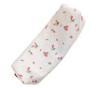 Floral Canvas Flower Large Pen Pencil Pouch - Cute Pencil Pouch| Makeup Bag | Small Stationery, Elegant Cosmetic Organizer Pouch, Fermet Storage Wallet, pink, Se référer au descriptif, Refer to