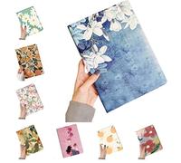 Floral Case for iPad Air 5th 4th Generation 10.9 inch Case Flower Pattern Cute Slim Leather Folio Smart Cover with Pencil Holder Auto Sleep/Wake