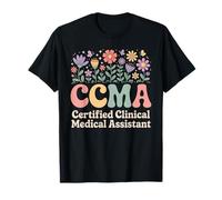 Floral CCMA Nurse Certified Clinical Medical Assistant T-Shirt