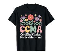Floral CCMA Nurse Certified Clinical Medical Assistant T-Shirt