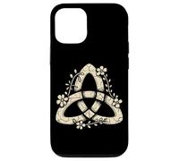 Floral Celtic Triquetra Knot Pagan Nature Symbol Case for iPhone 12/12 Pro