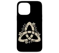 Floral Celtic Triquetra Knot Pagan Nature Symbol Case for iPhone 13 Pro Max