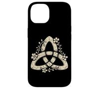 Floral Celtic Triquetra Knot Pagan Nature Symbol Case for iPhone 14