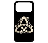 Floral Celtic Triquetra Knot Pagan Nature Symbol Case for iPhone 17 Pro Max