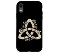 Floral Celtic Triquetra Knot Pagan Nature Symbol Case for iPhone XR
