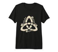 Floral Celtic Triquetra Knot Pagan Nature Symbol Premium T-Shirt