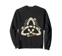 Floral Celtic Triquetra Knot Pagan Nature Symbol Sweatshirt