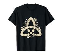 Floral Celtic Triquetra Knot Pagan Nature Symbol T-Shirt