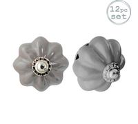 Floral Ceramic Cabinet Knobs - Pack of 12 Nicola Spring Grey 1000mm x 500mm