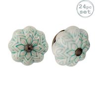 Floral Ceramic Cabinet Knobs - Pack of 24 Nicola Spring Mint 1000mm x 500mm