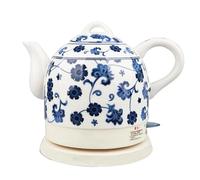 Floral Ceramic Electric Kettle 1L, Retro Cordless Mini 1350W Fast Boil Jug for Tea, Coffee & Soup, Travel Kettles Electric Small with Auto Shut-Off & Boil-Dry Protection(Sunflower)