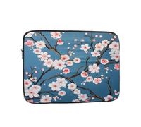 Floral Cherry Blossom Shockproof Laptop Sleeve 15 Inch, Oxford Fabric Case With Foam Padding, Lightweight Protective Cover For Pad Notebook, Business School Travel Use