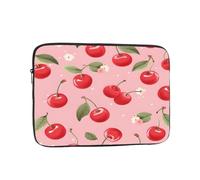 Floral Cherry Shockproof Laptop Sleeve 17 Inch, Oxford Fabric Case With Foam Padding, Lightweight Protective Cover For Pad Notebook, Business School Travel Use