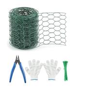 Floral Chicken Wire Roll, OLULU Galvanized Steel Chicken Wire Mesh for Crafts, 4 x 118 Inch Hexagonal Netting for Garden, Poultry & Yard