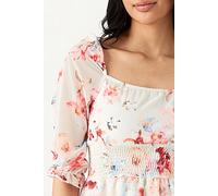 Floral Chiffon Ra Ra Dress Select Fashion Natural 8