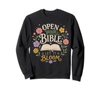 Floral Christian Bible Reading Faith Bloom Quote Sweatshirt