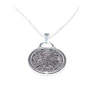 floral Cinch Pendant 1957 Lucky sixpence 69th Birthday plus a Sterling Silver 24in Chain