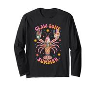 Floral Claw-Some Summer Cute Lobster Beach Vacation Vibes Long Sleeve T-Shirt