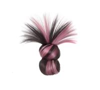 Floral Clip-In Hair Bun,Synthetic Chignon Wig Piece Instant Updo for Women (Fluffy Volume, Hair Extension Accessory)(Pink)