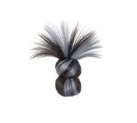 Floral Clip-In Hair Bun,Synthetic Chignon Wig Piece Instant Updo for Women (Fluffy Volume, Hair Extension Accessory)(Grey)