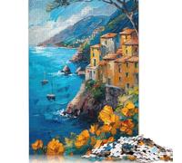 Floral Coast Ocean Jigsaw Puzzle for Adults Relax Challenge Toy Adult Puzzles for Women for Kids Age 12 Years Up 1000pcs (75x50cm)