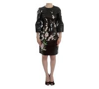 Floral Cocktail Dress Elegant Style - female - Dolce & Gabbana - Short Dresses - Black - M - Dresses M