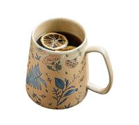 Floral Coffee Mug | 24oz Hand Painted Tea Cups - Ceramic Hot Mug For Coffee Milk Tea Juice Study Living Room Parties Cinema For Home Decor Lovers And Students