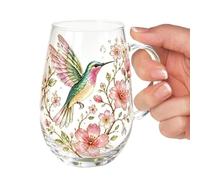 Floral Coffee Mug - Hummingbird Glass | Wildflower Bee Drinkware