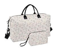 Floral Colorful Large Travel Bag Weekender Duffel Bag Travel Tote Gym Bag with Toiletry Bag for Business Trips 2 Pcs Set