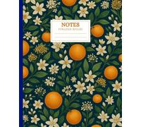 Floral Composition Notebook: College Ruled, 200 Pages, 7.5” x 9.25” | Beautiful Orange Blossom Floral Design: Perfect for School, Journaling, or Note-Taking | Stylish Gift for Students & Writers