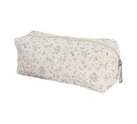 Floral Cosmetic Bag - Small Floral Makeup Brush Bag, Makeup Tool Storage | Makeup Brush Storage, Travel Cosmetic Organizer, Make Up Organizer Canvas Toiletry for Women Girls, A, 18x6x7cm