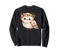 Floral Cottage Owl Illustration Sweatshirt