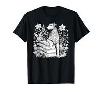 Floral Cottagecore Irish Wolfhound - Flower Book Reader T-Shirt