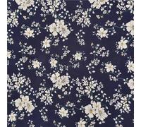 Floral Cotton Fabric Flower Branch Patterns in Multiple Colors for DIY Sewing Dressmaking Home Decor Crafts(Blue,145x200cm)