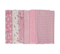 Floral Cotton Fabric Squares DIY Sewing Material Bundle Pack Charm Pre-Cut Cotton Cloth for Quilting Patchwork Home Decoration Handmade Craft Projects 25x25cm 6 Pieces(25 * 25cm)